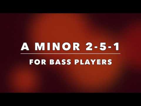 Jazz BASS Backing Track - Medium Swing 2-5-1 (Am)