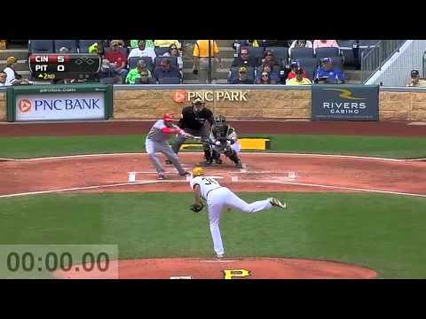 Billy Hamilton Bunt hit with timer