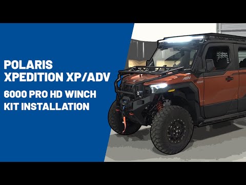 Pro Series High Mounted 6,000 LB Winch Kit with Synthetic Rope for