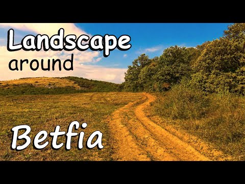 The beautiful landscape surrounding the village of Betfia, filmed in 4K