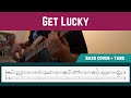 Daft Punk - Get Lucky (Bass Cover + PlayAlong TAB)