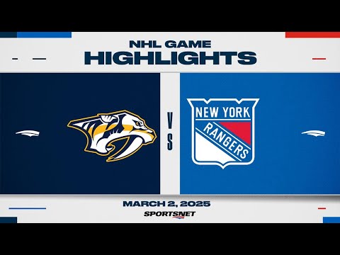 NHL Highlights | Predators vs. Rangers - March 2, 2025
