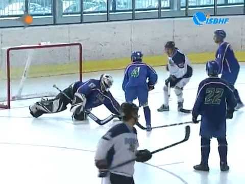 Italy vs Bermuda 2009 World Ball Hockey Championships in Pilsen, Czech Republic.