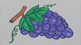How to Draw Grapes | Easy Step-by-Step Tutorial for Beginners & Kids