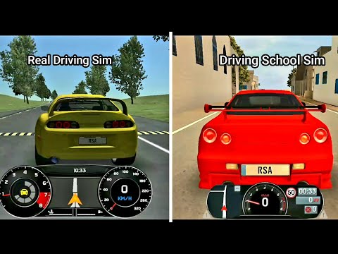 Nissan GTR R34 vs Toyota Supra Top Speed Comparison-Real Driving sim vs Driving School Sim 2020