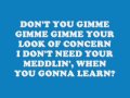 Suicidal Tendencies-Don't Give Your Nothin' (lyrics)