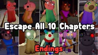 Escaping All Chapters In Roblox Piggy Solo! (All E