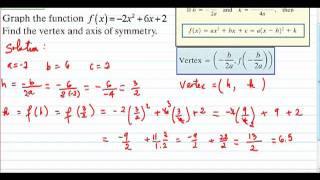 MAC 1105 Graph the quadratic function.