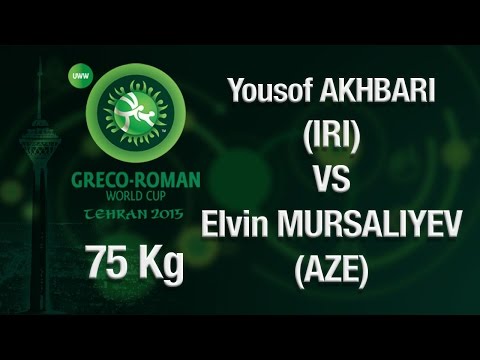 Group A, Round 1 - Greco-Roman Wrestling 75 kg - AKHBARI (IRI) vs MURSALIYEV (AZE) - Tehran 2015