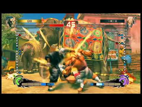 【スパ４】tokagedon[サガット] vs GlassHeart0NN[ゲン]