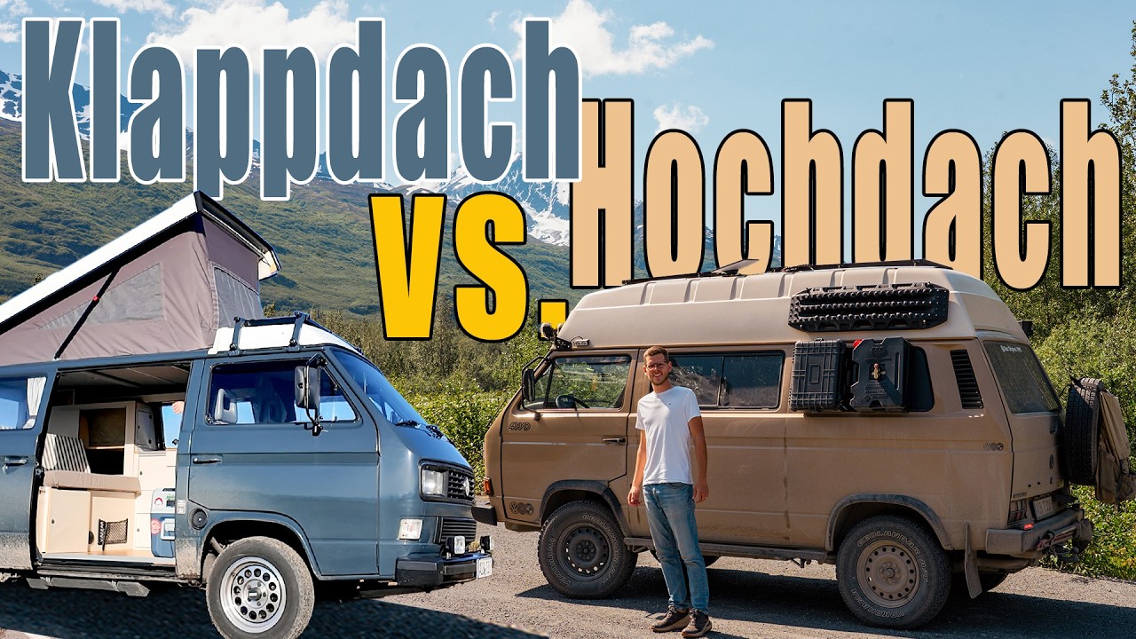 Welches Camping-DACH ist besser - VW T3 Dachvergleich: Westfalia Klappdach vs. Hochdach