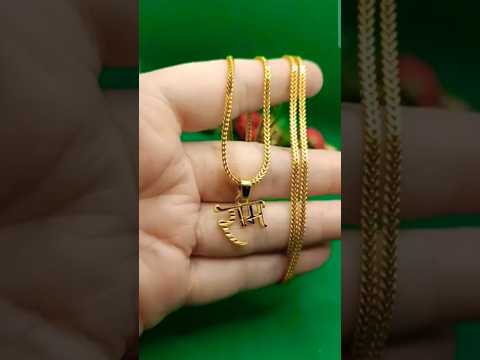 Golden brass high quality ram pendant with chain for men