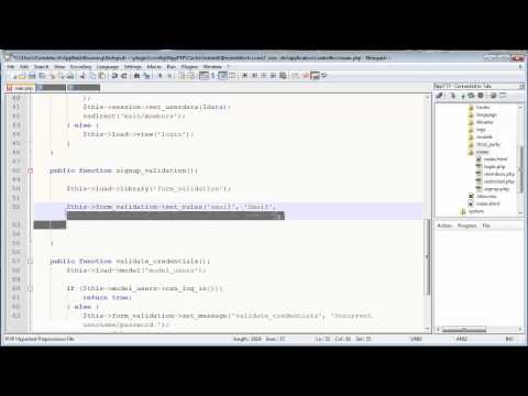 CodeIgniter Tutorials Registration Login Part 9 13