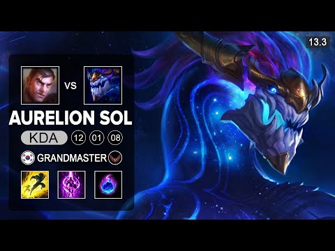 Aurelion Sol vs Jayce Mid - KR Grandmaster - Patch 13.3 Season 13