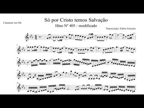 Tocata com Partitura - Hino 405 - Só por Cristo temos salvação.