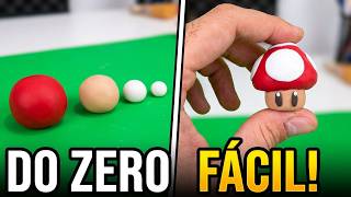 Como fazer o cogumelo do Mario com massa de modelar! Plastilina! 
