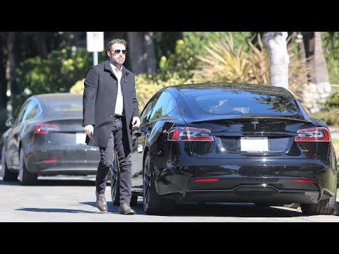 Ben Affleck Takes A Cruise In His Super Fast Tesla Model S Plaid