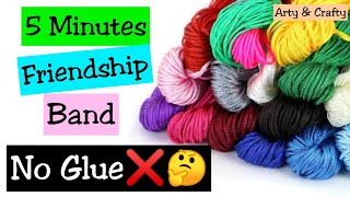 #5 Min Crafts #How to make friendship band#Friends