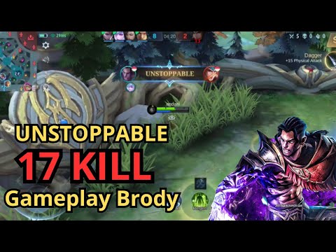 Gameplay Brody - Monster Marksman Gold Lane - 17 Kill - MLBB