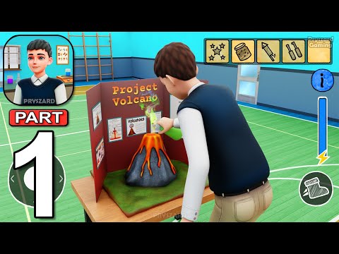 Virtual High School Simulator - Gameplay Walkthrough Part 1 Schoolboy School Pranks (iOS, Android)