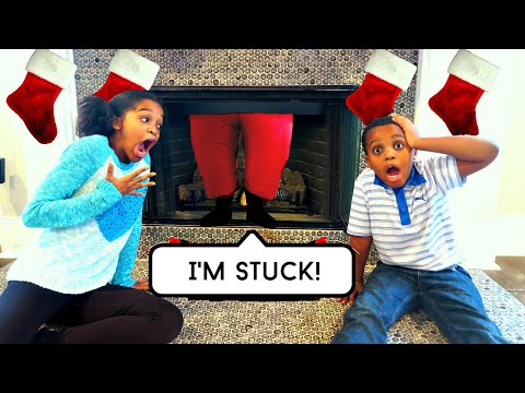 Santa Claus STUCK In Chimney - Christmas Fail - Shiloh and Shasha Onyx Kids