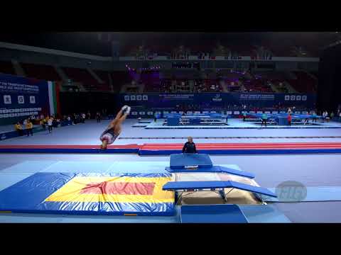 NOBUHARA Shelby (USA) W - 2022 Trampoline Worlds, Sofia (BUL) - Q Double Mini Exercise 1
