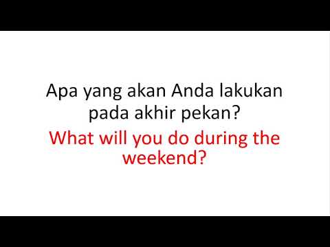 Indonesian Language Lessons - Future Tense