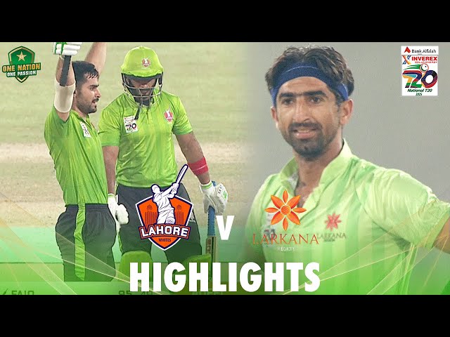 Full Highlights | Lahore Whites vs Larkana | Match 12 | National T20 Cup 2025 | PCB | MA2A