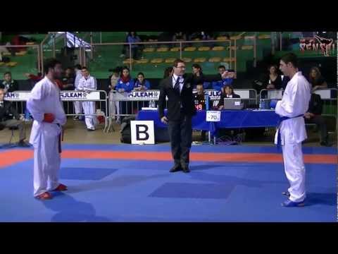 Nello Maestri vs Claudio Carrubba - Final 3rd 83 kg - Campionati Italiani Kumite Ostia 2012