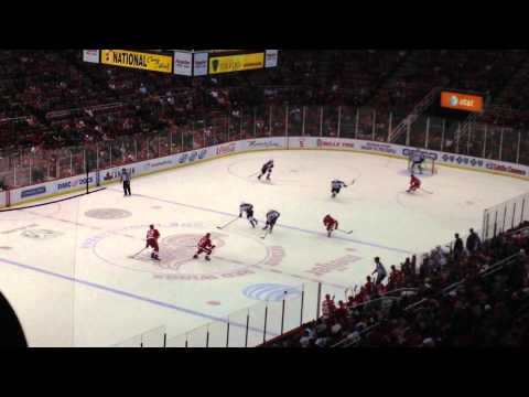 Andre Benoit game winning goal in OT against Detroit (3/6/14)