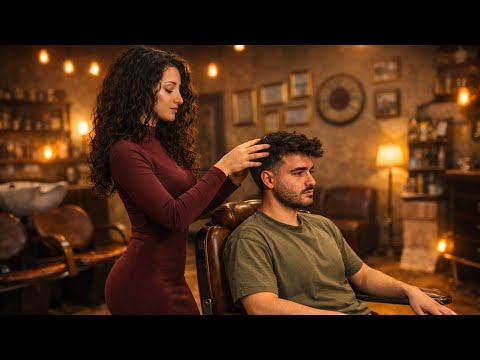 ASMR 💈IRIS LADY BARBER “DEN” 