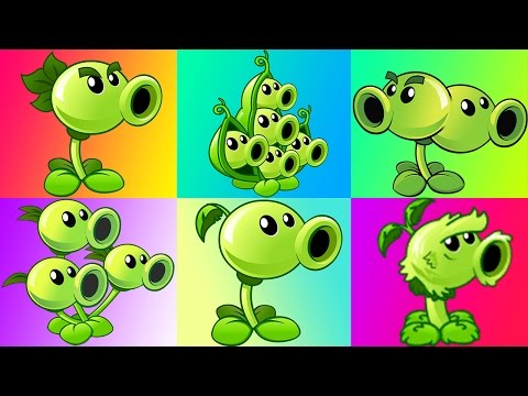 Plants vs Zombies 2 ALL PEA PLANTS MAX LEVEL!