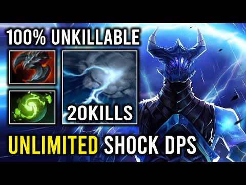 WTF 100% Unkillable Nonstop Beyond Godlike 1v5 Endless Shock DPS Razor Dota 2