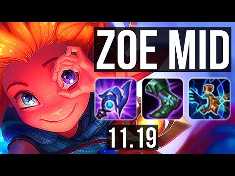 ZOE vs LILLIA (MID) | 11/0/2, Legendary, 800K mastery | EUW Diamond | v11.19