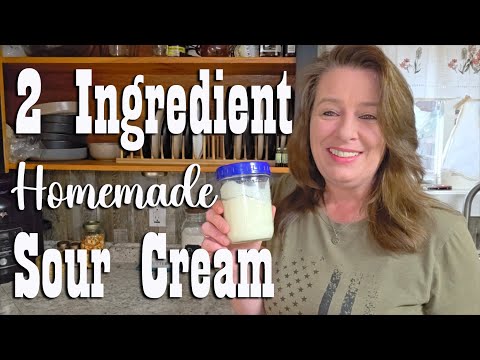Homemade Sour Cream Only 2 Ingredients