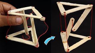 How to make Anti-gravity Structure | science project | Tensegrity structure