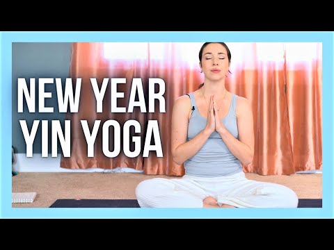 1 hour NEW YEAR Intention Setting Yin Yoga & Affirmations - NO PROPS YIN thumbnail