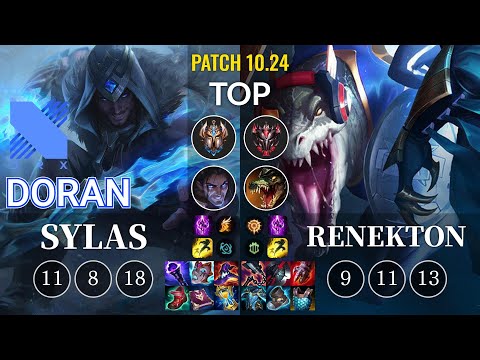 DRX Doran Sylas vs Renekton Top - KR Patch 10.24