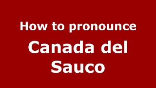How to pronounce Canada Del Sauco