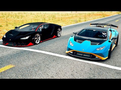 Lamborghini Huracan STO vs Lamborghini Centenario - Desert Drag Race