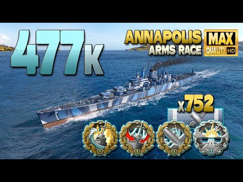 Cruiser Annapolis: Huge 477k in Arms race - World of Warships