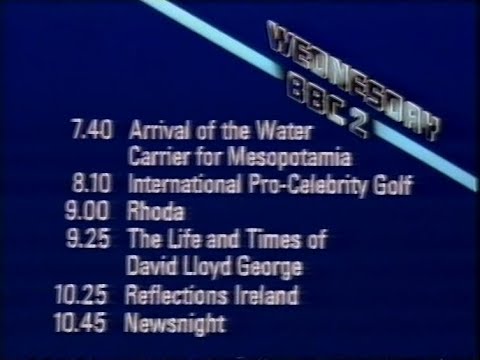 Wednesday 22nd April 1981 BBC2 - Open University - BBC2 Trailer - News - Open Door - Rare Domestic