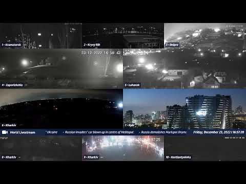 Live views from Ukraine 12/23/2022 A - Kramatorsk, Kharkiv, Kyiv, Zaporizhzhia and other cities