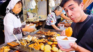 31 Japanese STREET FOODS Across Japan!! TOKYO Oden, OSAKA Sushi, KYOTO Mochi + FUKUOKA Ramen