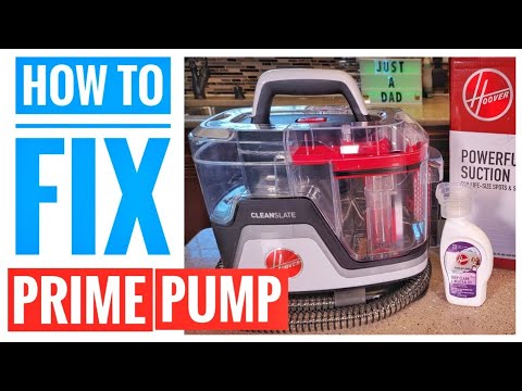 HOW TO FIX Prime Solution Water Pump Hoover CleanSlate Carpet Spot Cleaner FH14051,  FH14010