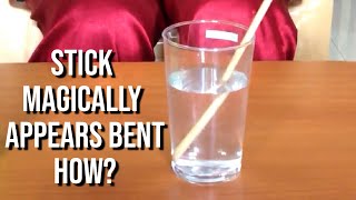 Science Experiment on Bending of light | Refraction | How to make Stick magically appear bent