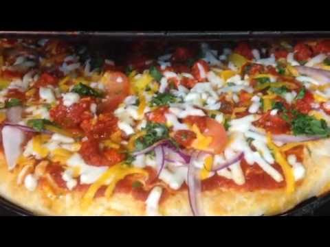Homemade Chicken Tikka pizza |Tandoori Style| |Halal| step by step Nazkitchenfun