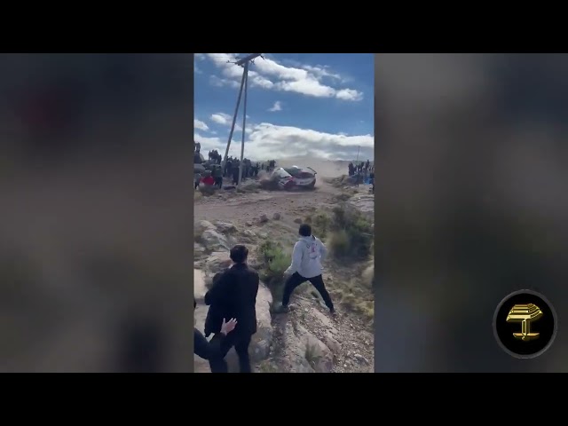 Un coche fuera de control se accidenta y embiste al público en el Rally Sudamericano