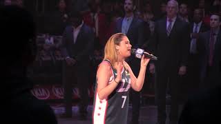 Los Angeles Clippers: Jasmine Villegas sings National Anthem beautifully
