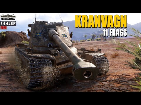 Kranvagn, 8.9k damage, 11 vehicles destroyed, 1650 base xp